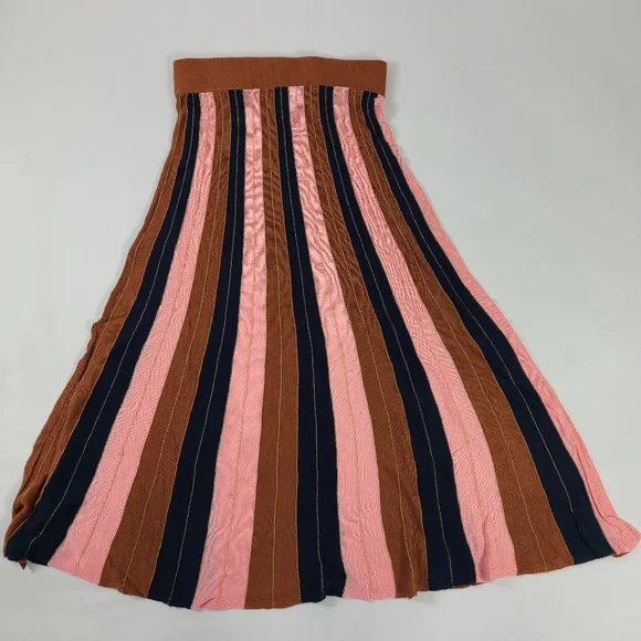FOXIEDOX Anthropologie Striped Knit Anne Midi Skirt - Picture 2 of 4